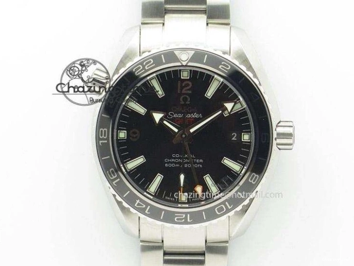0518 Planet Ocean SS Bp Maker 45mm Black Bezel On SS Bracelet A OnTrend 8218